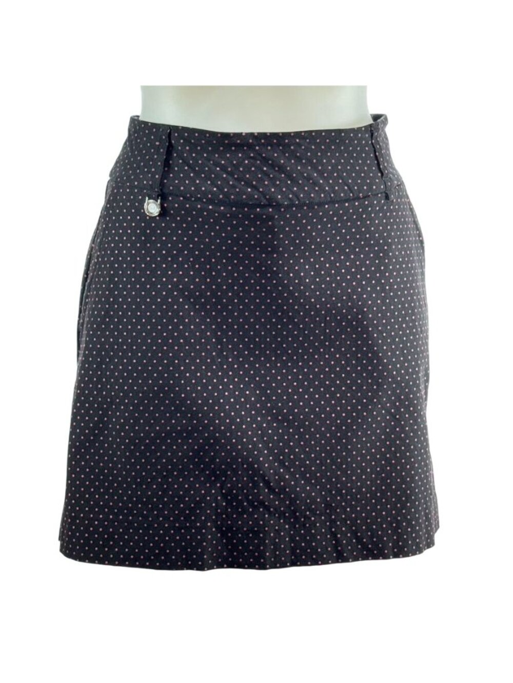 SWING Women's Skort Polka Dot Pull On Banded Waist Active Wear Stretch Size 10
